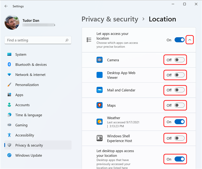 Choisissez les applications qui ont accès à votre position