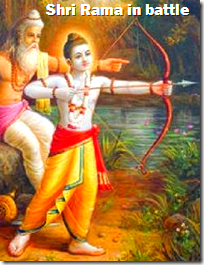 [Shri Rama in battle]