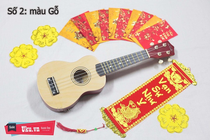 đàn ukulele màu mặt gỗ đàn ukulele trơn màu gỗ