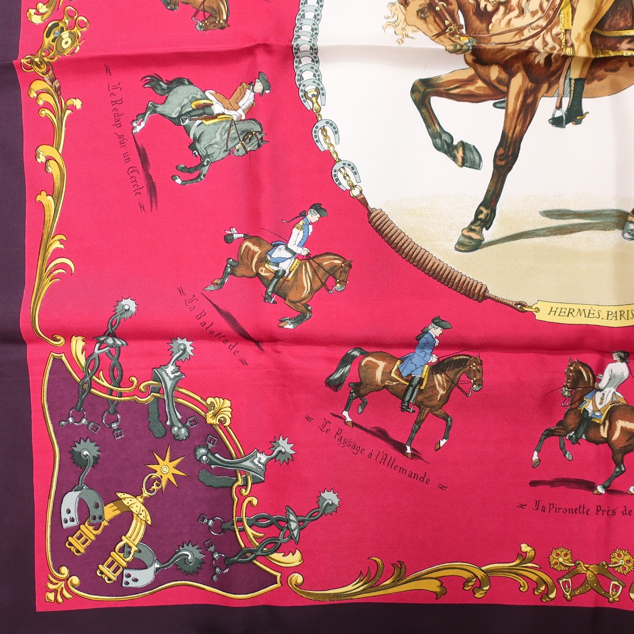 Hermès Les Figures d'Equitation Vintage Scarf