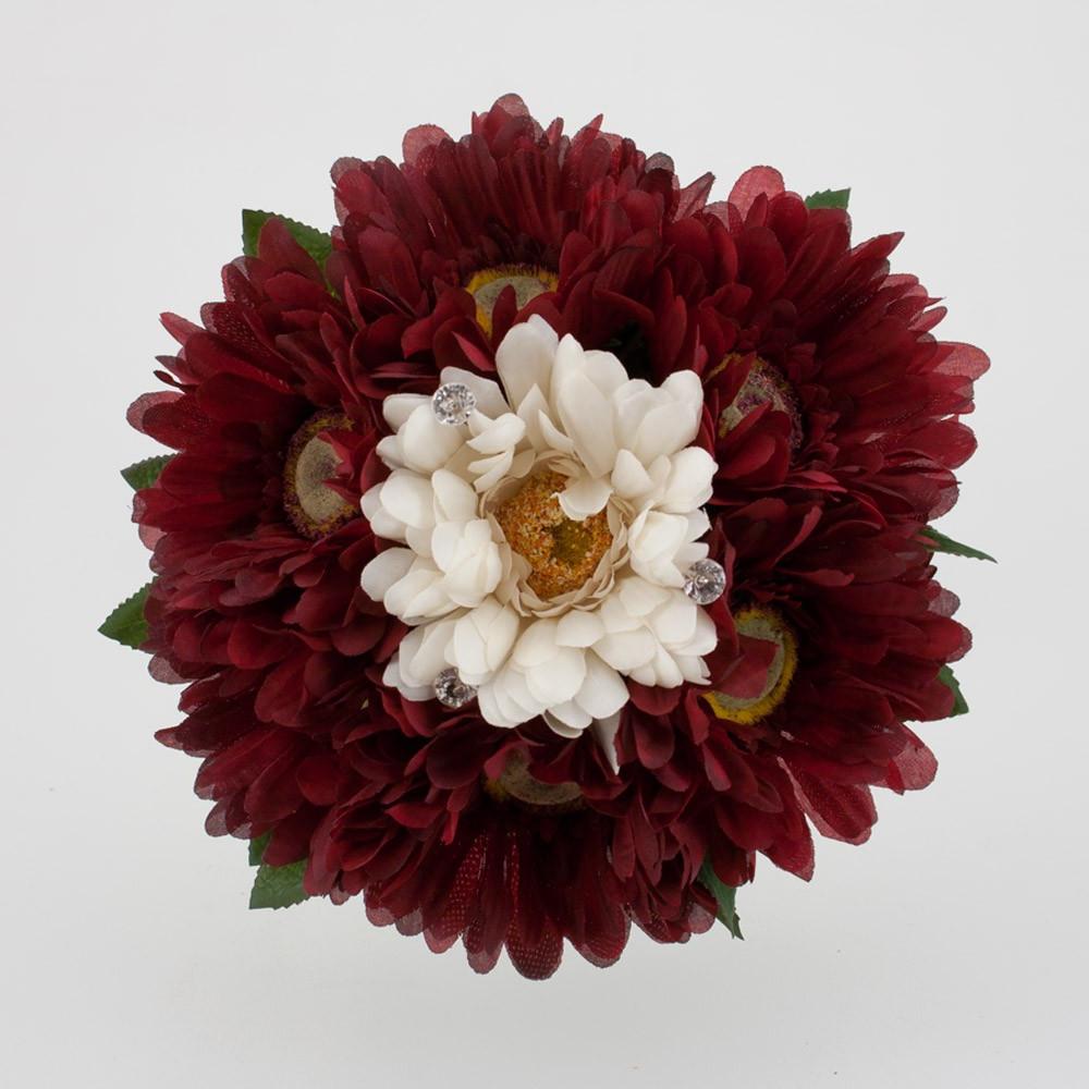 Burgundy and Cream Bridal Posy