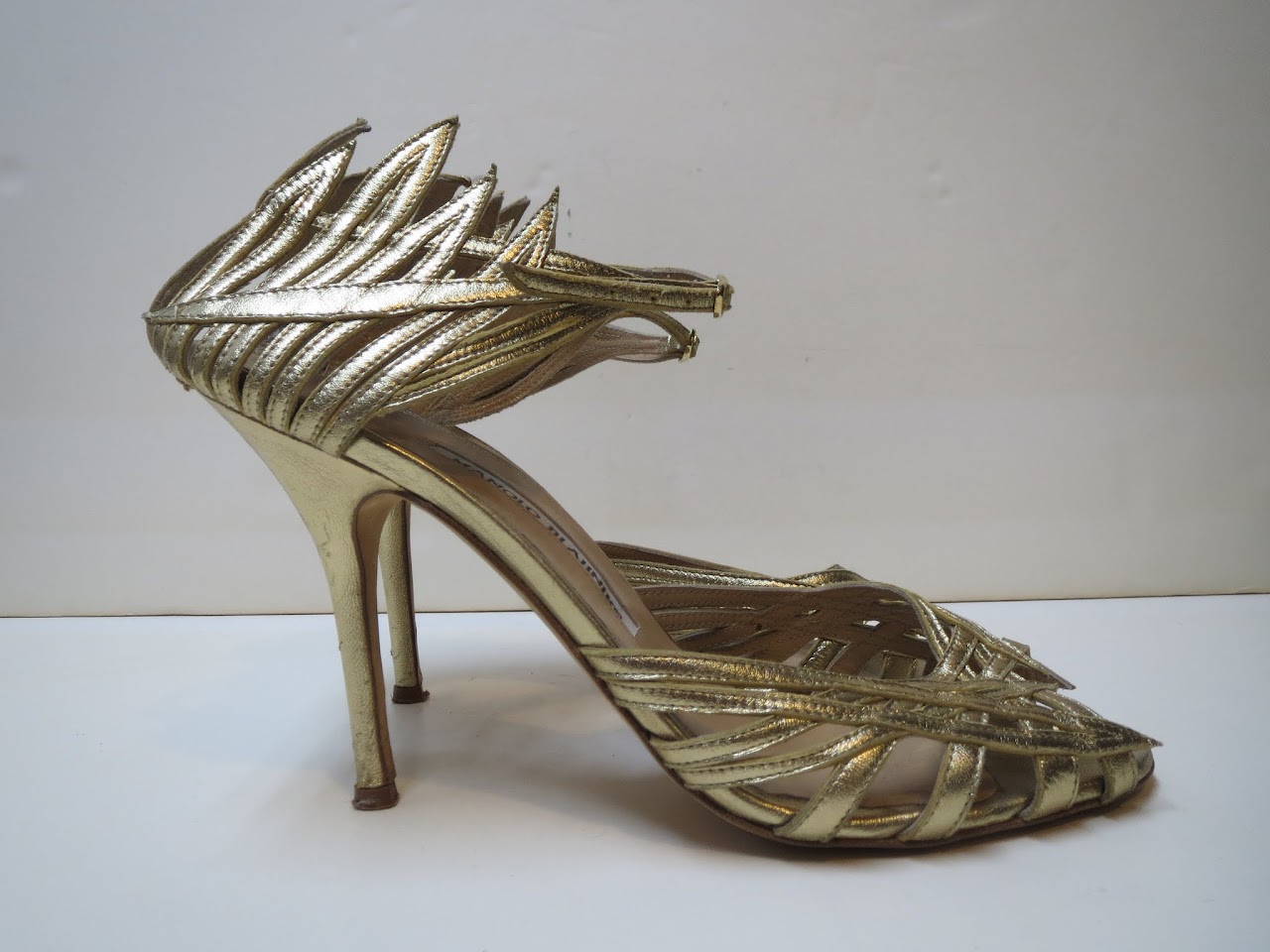 Manolo Blahnik Golden Sandals