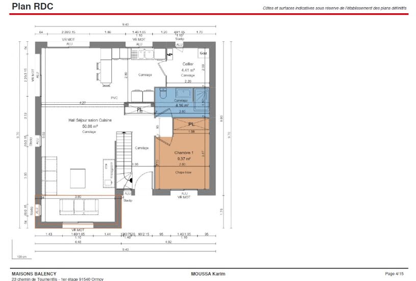  Vente Terrain + Maison - Terrain : 314m² - Maison : 100m² à Saintry-sur-Seine (91250) 