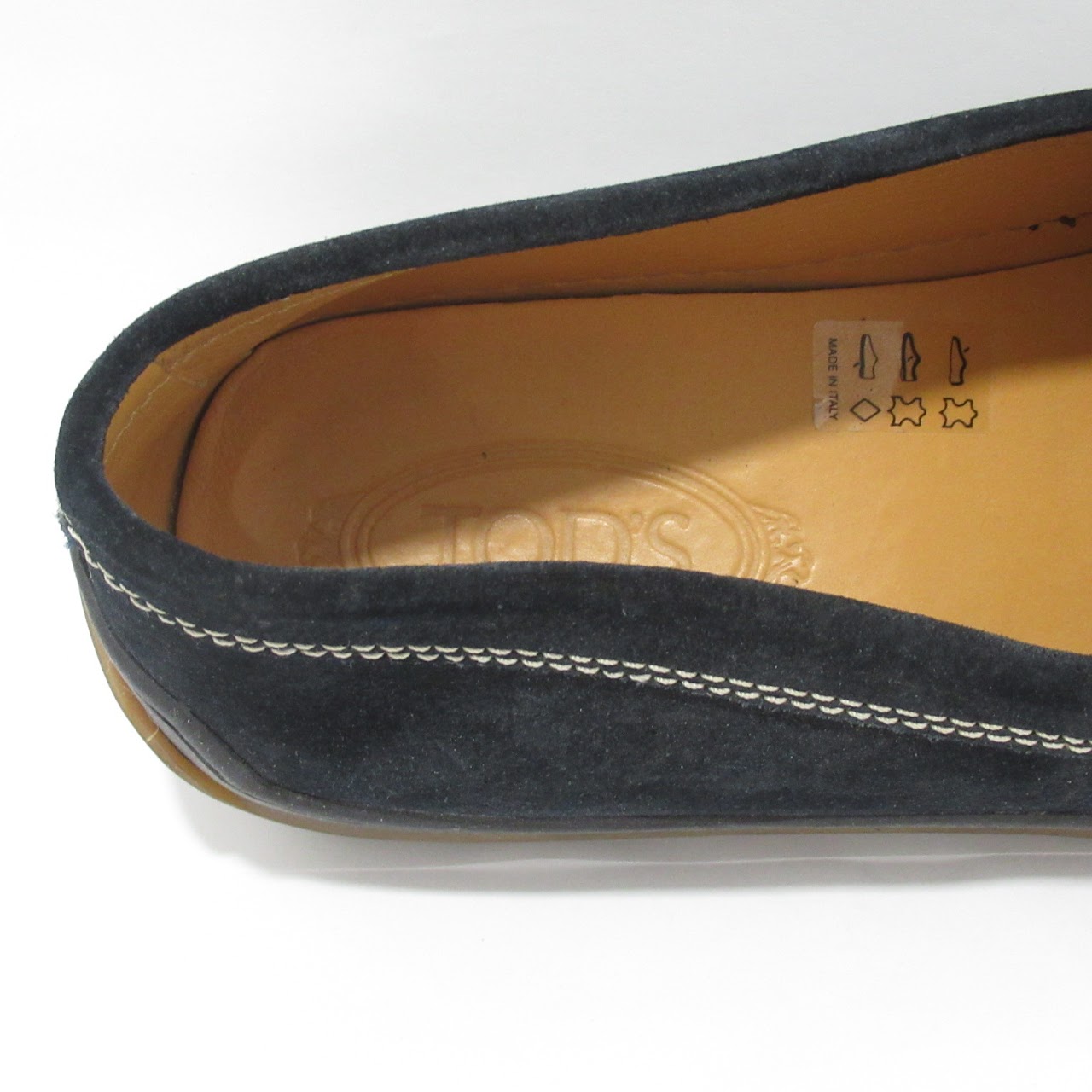 Tod's Navy Black Suede Loafers