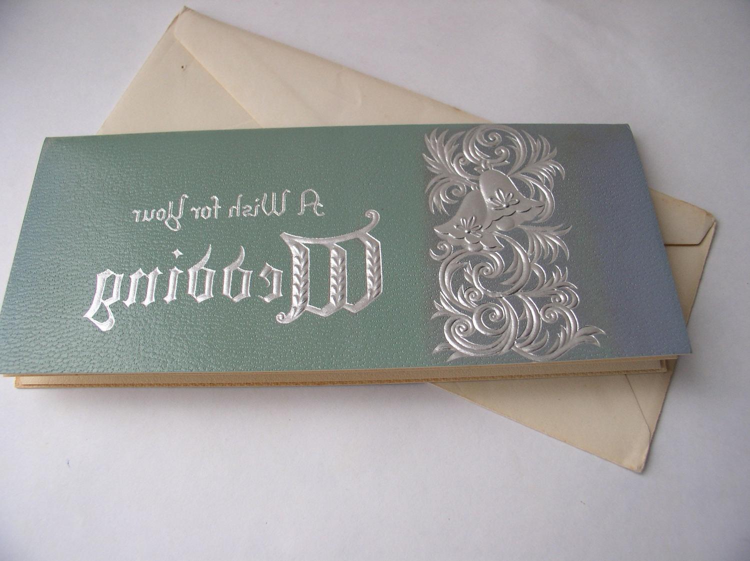 Vintage wedding greeting card-unused money size. From annafilomena