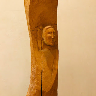 Janet Newell Hand-Carved Wood Sculpture