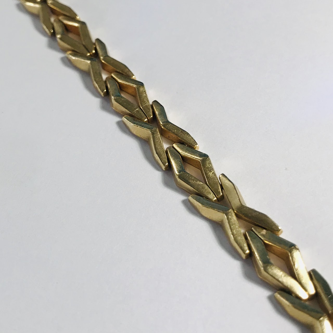 14K Gold Geometric Link Bracelet