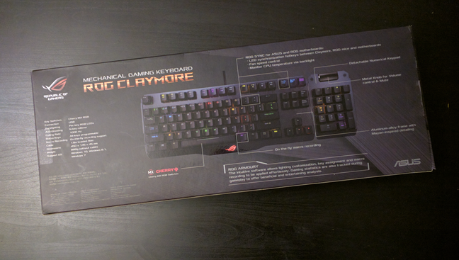 ASUS ROG Claymore, клавиатура