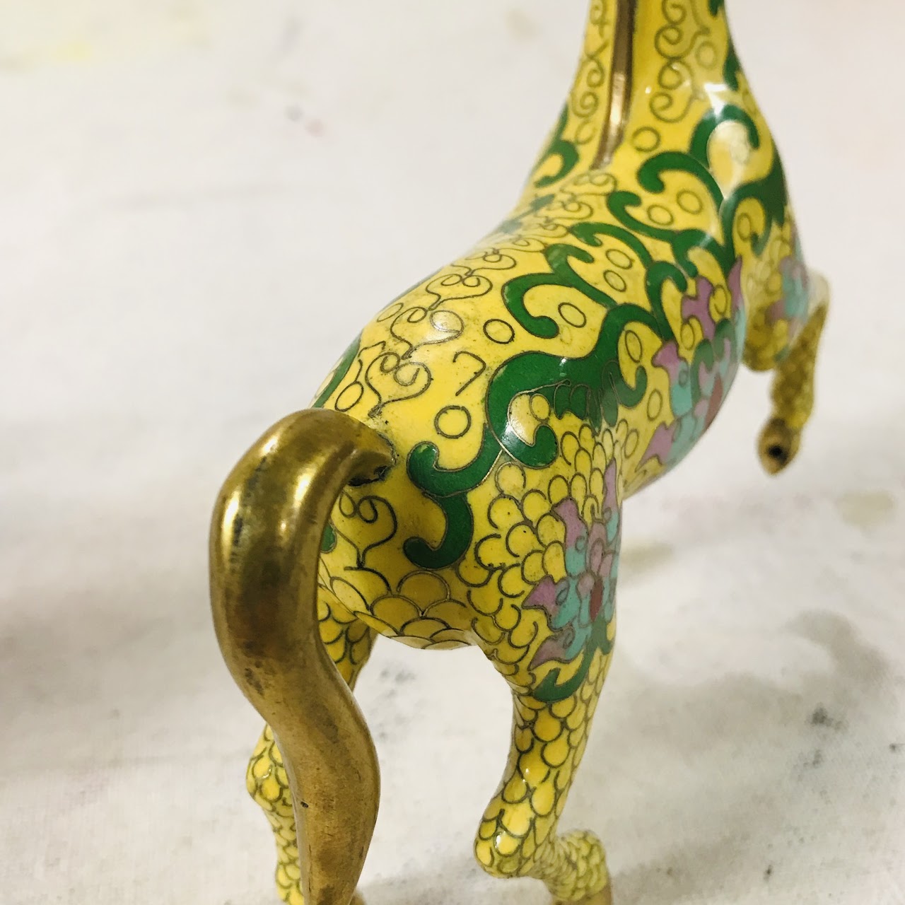 Cloisonne Small Horse Pair #1