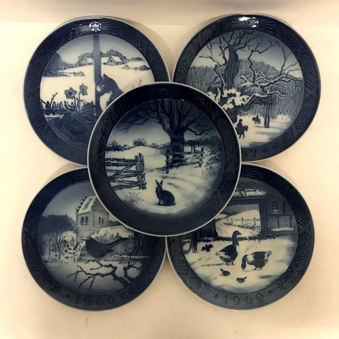 Royal Copenhagen Commemorative Plate Lot of 5