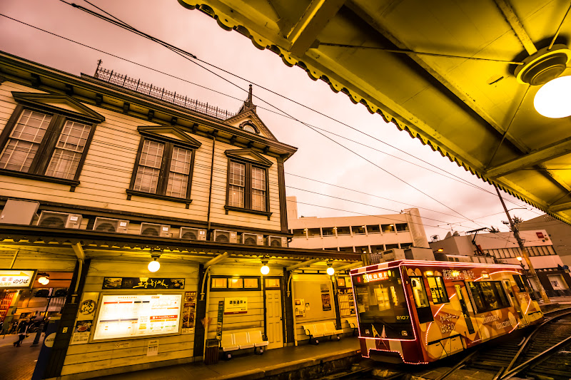 道後温泉駅 夕景4