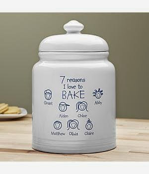  Personalized Reasons I Love Treat jar - Navy