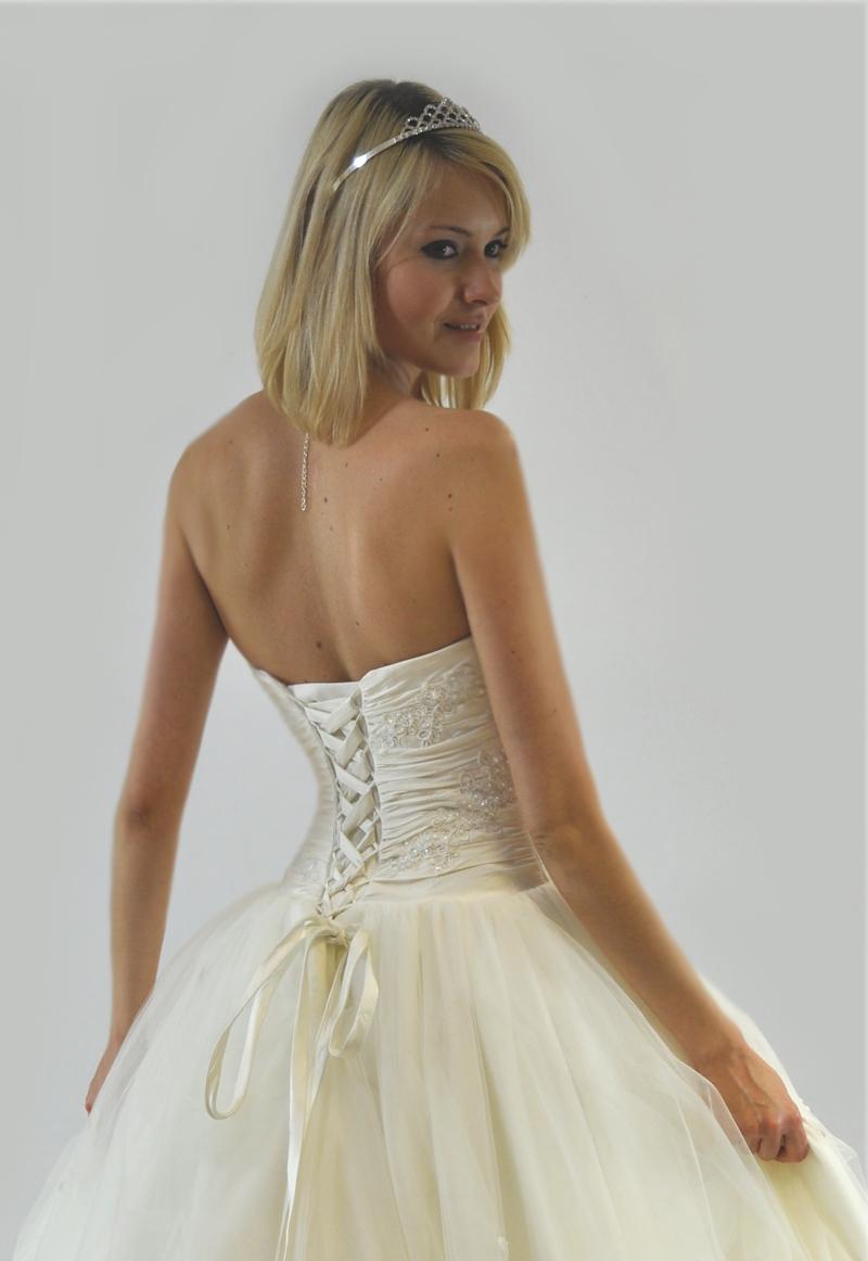 Embroidored Puffy Wedding Gown