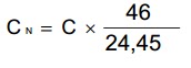 Konversi konsentrasi oksida-oksida nitrogen (NOx) sebagai NO2