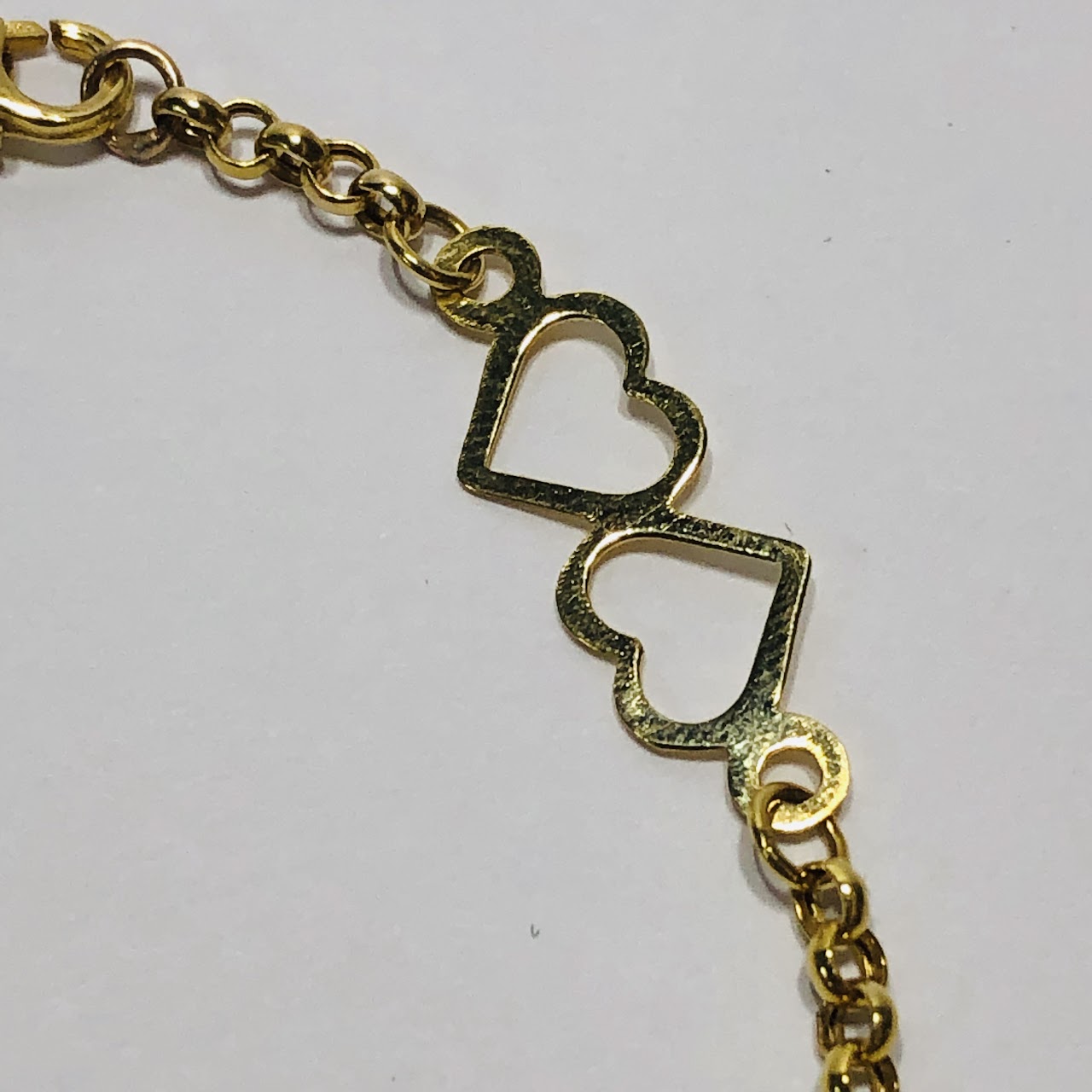 14K Gold Heart Bracelet