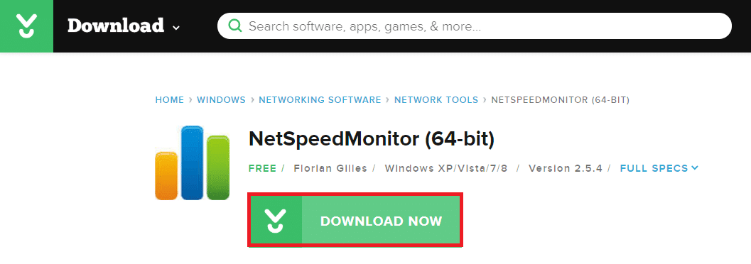 La meilleure option pour télécharger NetSpeedMonitor est via CNET.