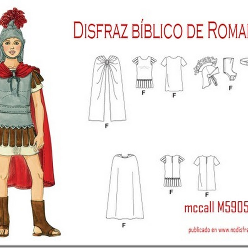 disfraz Bíblico de soldado romano con patrones simples