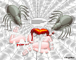 Ranma & Rancolina Chan Sexy Twin Sisters Slave Web bondage Spider Insect Hentai Bestiality