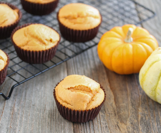 photo of one Pumpkin Muffin with others in the background