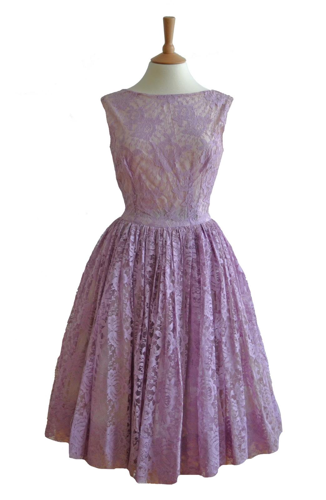 Vintage 50s Lace Prom Dress   