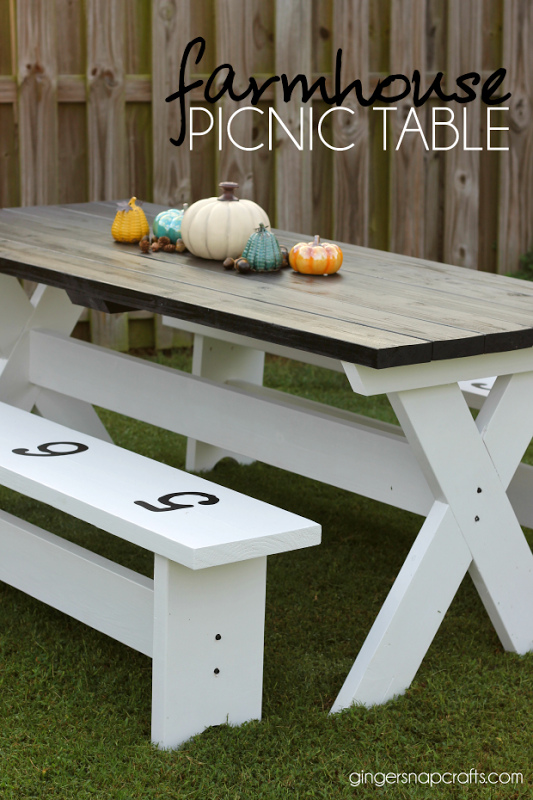 Farmhouse Picnic Table at GingerSnapCrafts.com_thumb