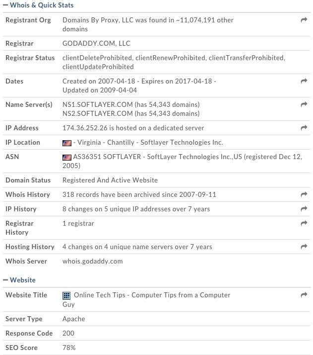 outils de domaine whois