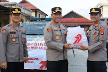 Kapolresta Pontianak Lepas 1.000 Paket Bansos Sembako Dalam Rangka Hari Bhayangkara ke -79