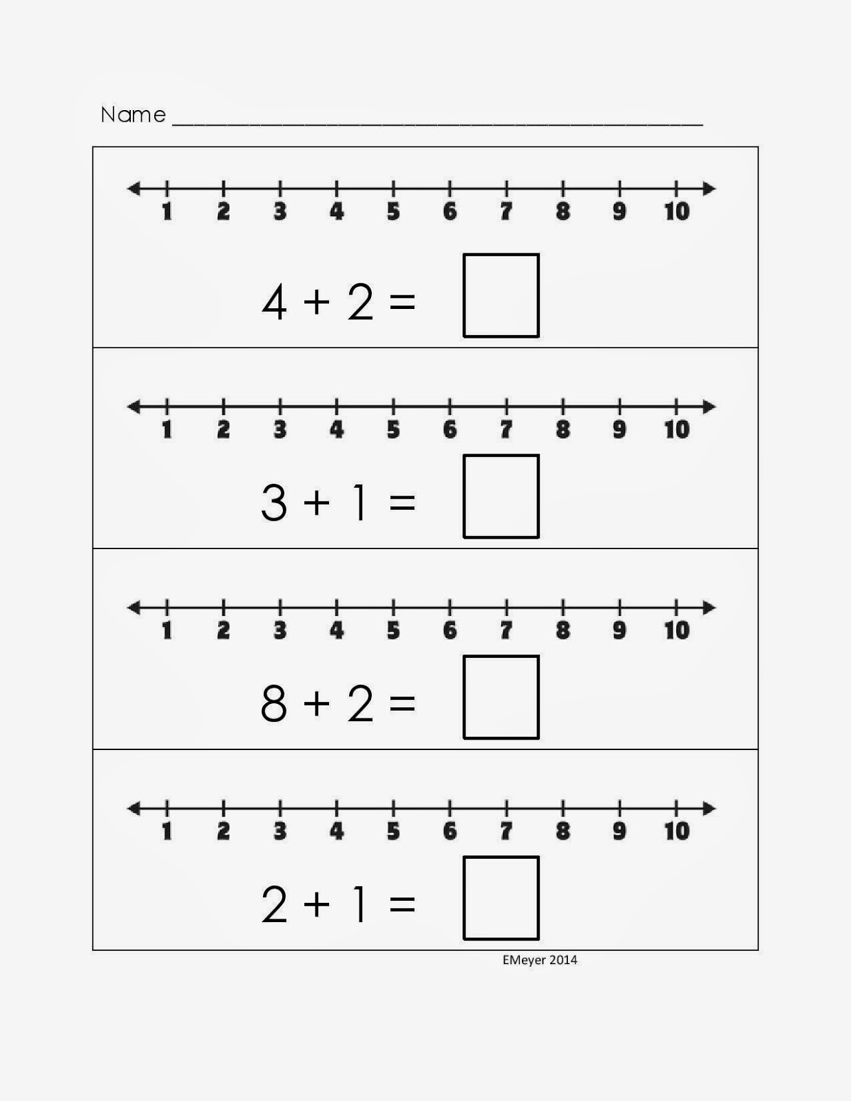 Using A Number Line For Addition Using A Number Line For Addition