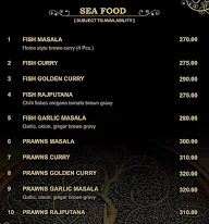 Araby's Restaurant menu 1