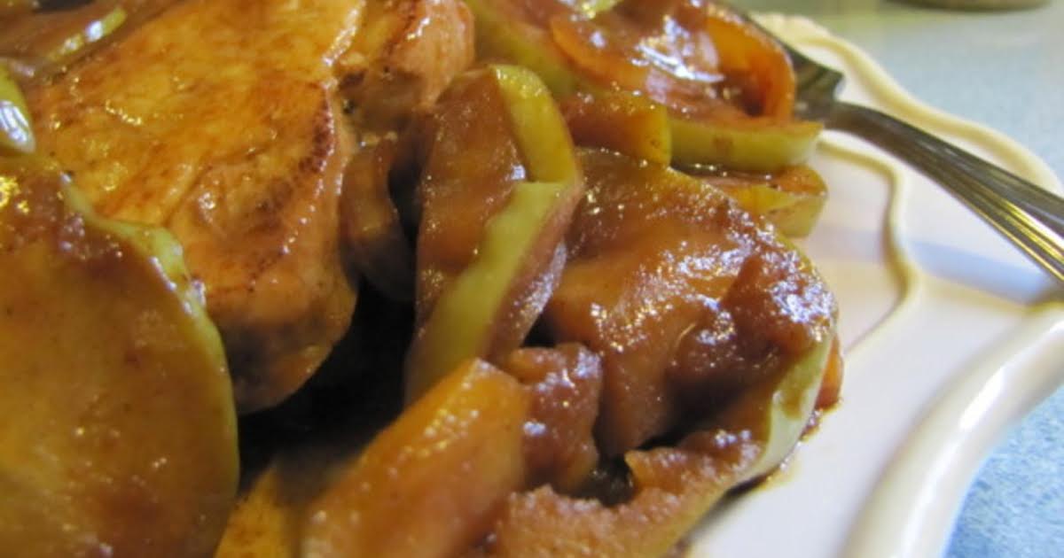 Caramel Apple Pork Chops | Just A Pinch Recipes