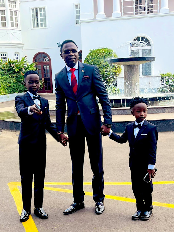 Sports CS Ababu Namwamba and sons