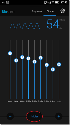 Depois de ajustar, toque em Iniciar