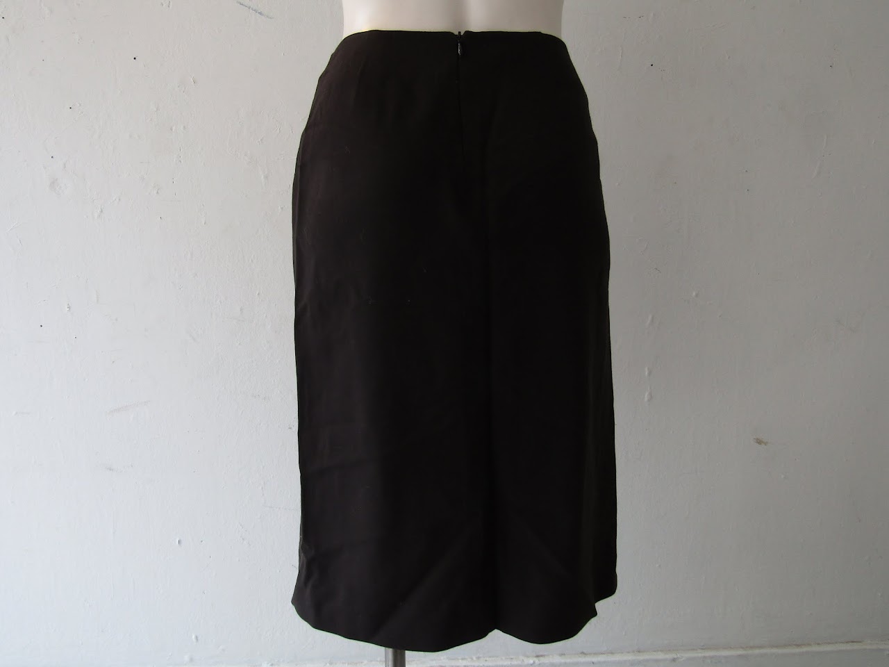 Hermes Black Wool Skirt