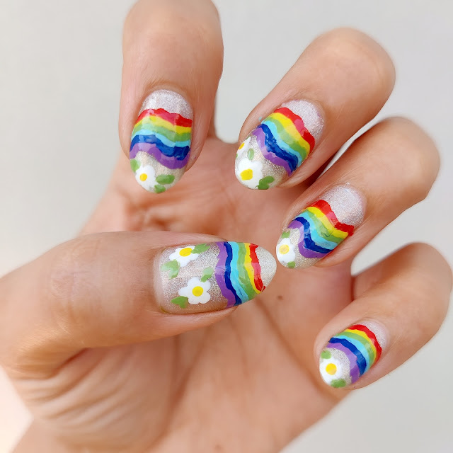 Rainbow Glitter Nails Perfect For Pride - Society19 | Rainbow nail art, Rainbow  nails design, Rainbow nail art designs