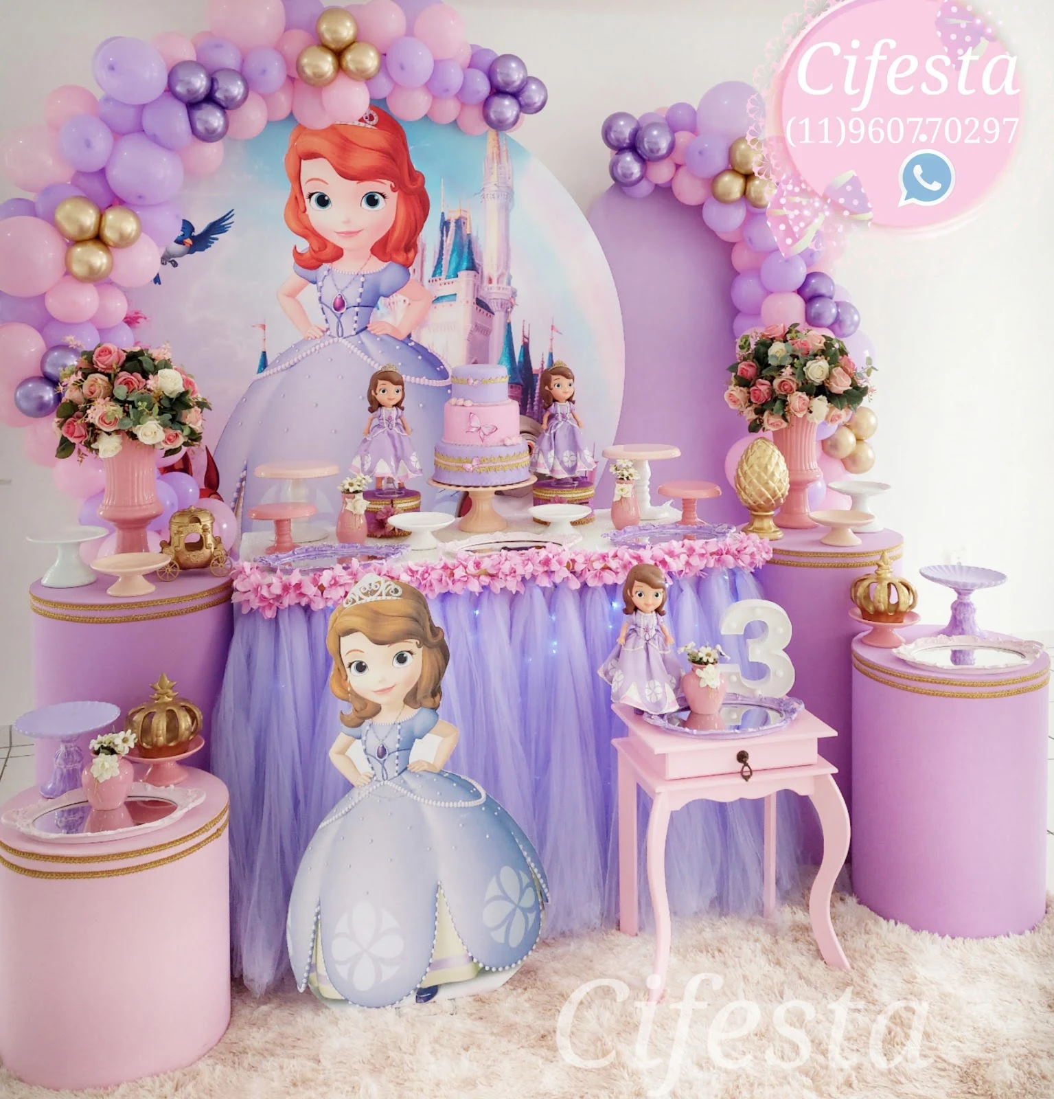 PRINCESA SOFIA - Doce Encanto Aluguel de Fantasia Infantil