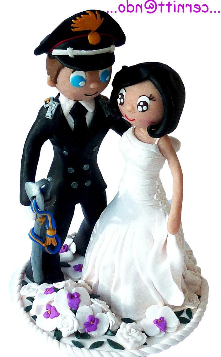 Fimo Wedding Cake Topper by