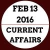 Current Affairs Feb 2016