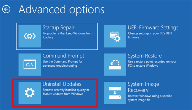 Désinstaller les mises à jour de Windows 10