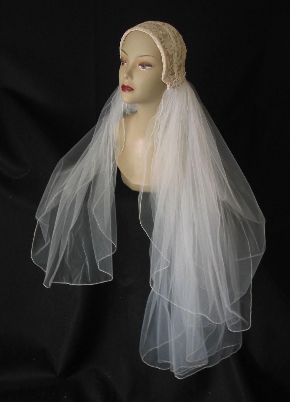 1950s Wedding Juliet Cap