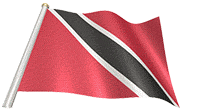 Trinidadian or Tobagonian flag on a flag pole gif animation
