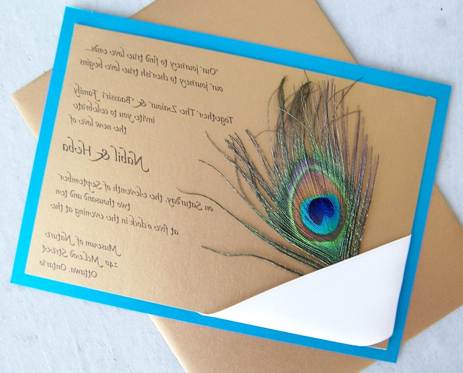 peacock invitations wedding