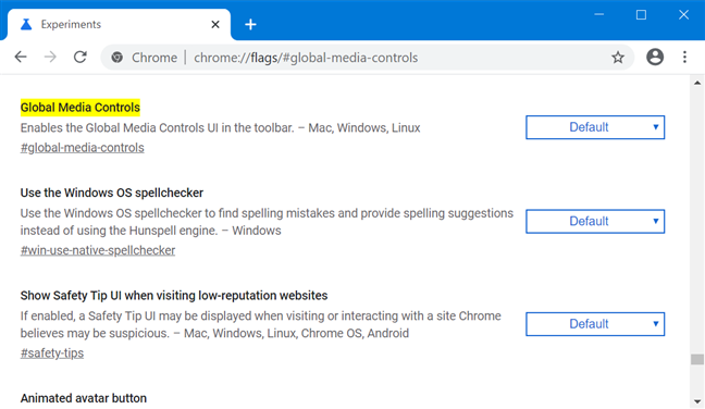 Introduce el comando en la barra de direcciones de Chrome