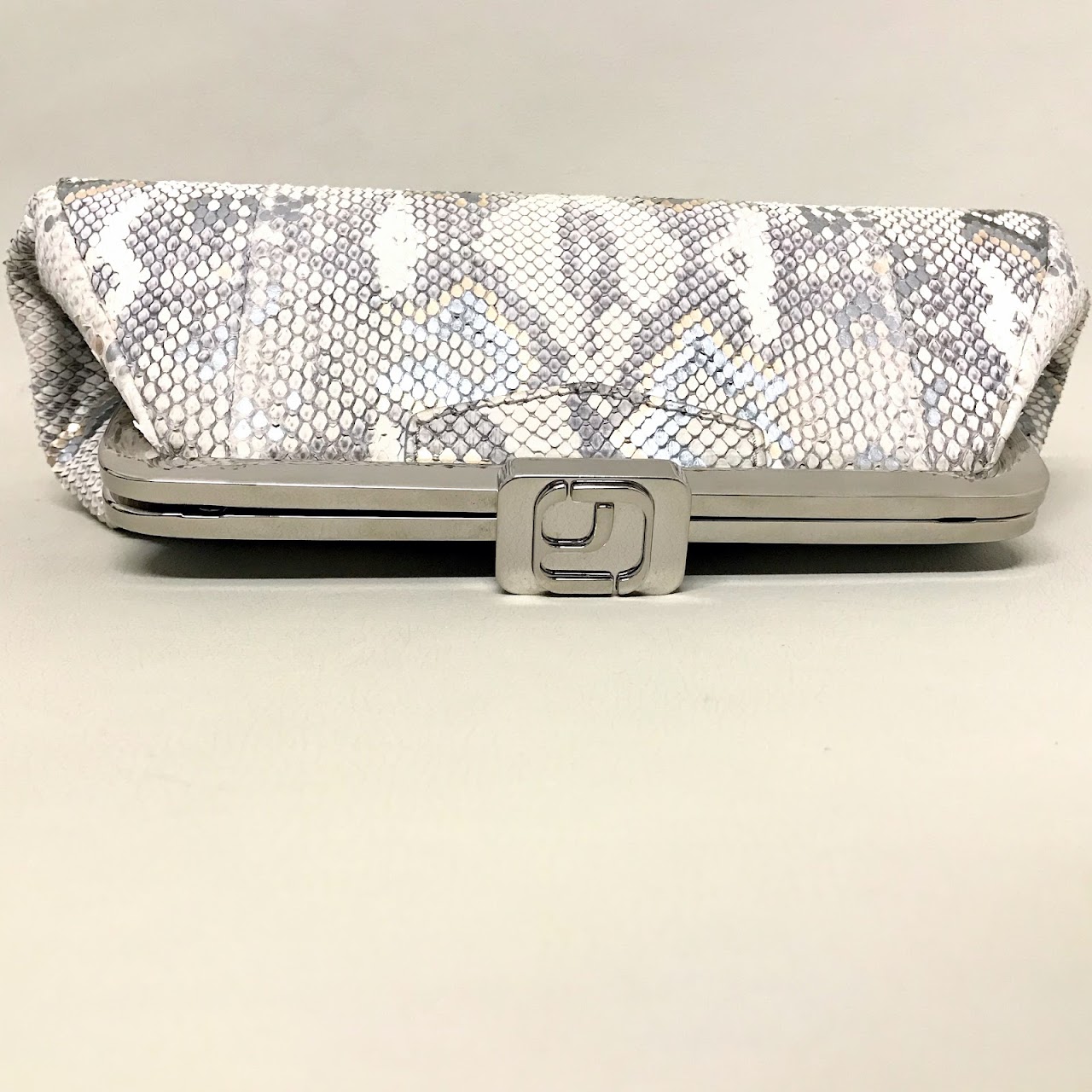 Alexandra Clancy NEW Tri-Color Python Clutch