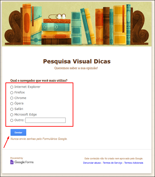 Como criar formulários de pesquisas no Google Docs - Visual Dicas