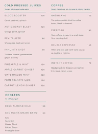 Daly Cafe menu 2