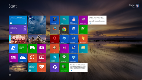 Windows 8.1, Màn hình bắt đầu, hình nền, màu sắc, nền