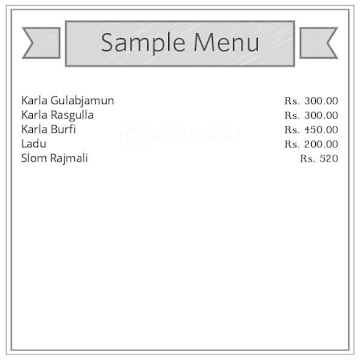 Kalra Sweets menu 