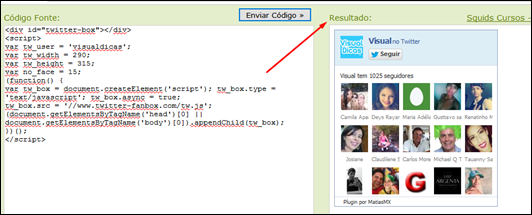 Coloque o Fan Box Twitter no seu blog (caixa de fãs do Twitter) - Visual Dicas