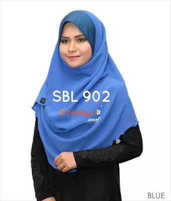 TUDUNG SHAWL LABUH 2 MUKA CHIFFON BUBBLE L