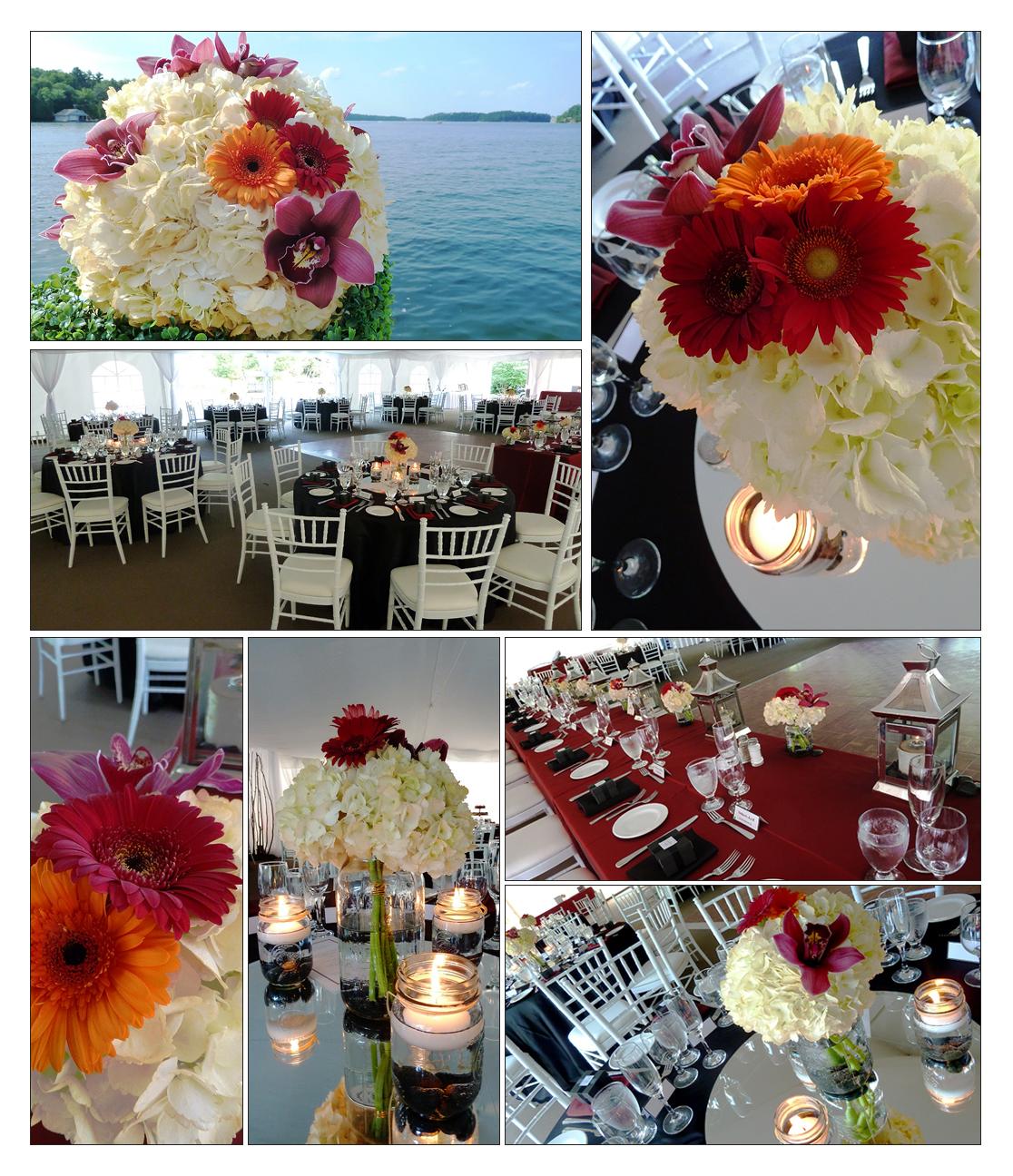 summer wedding reception.